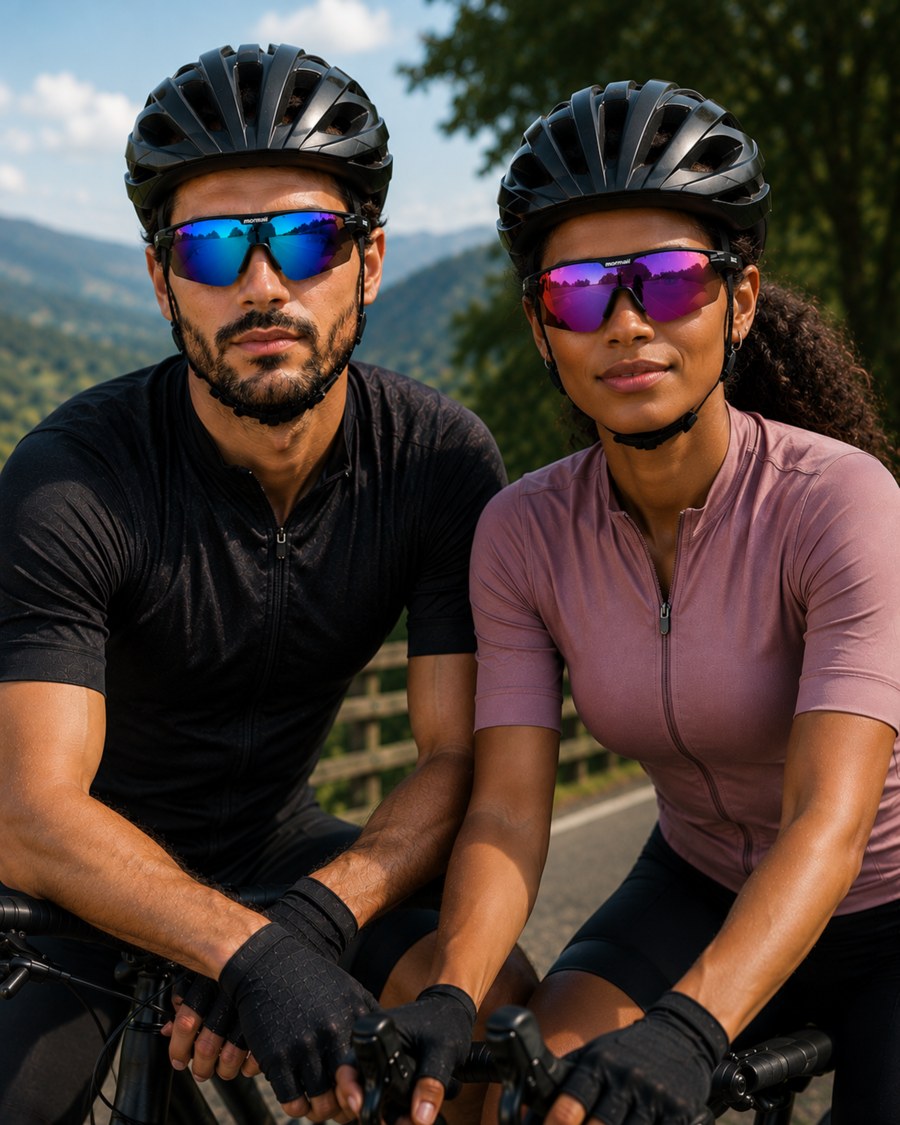 Óculos solar esportivo Mormaii para ciclismo com lente espelhada